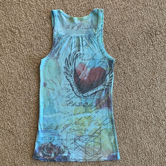 Pia Flying Heart Soft Ribbed Tank Top S - Picture 3 of 10